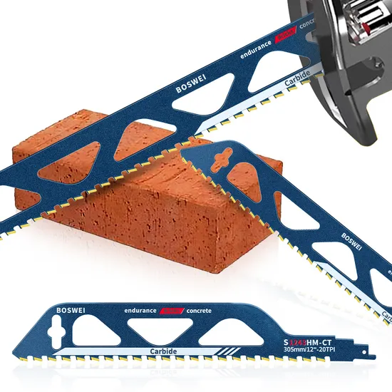 Reciprocating Saw Blade for Sawing Walls, Red Bricks, Stone, Gold, Lightweight Bricks, Aerated Blocks, Cutting Coarse Toothed Saw Blade